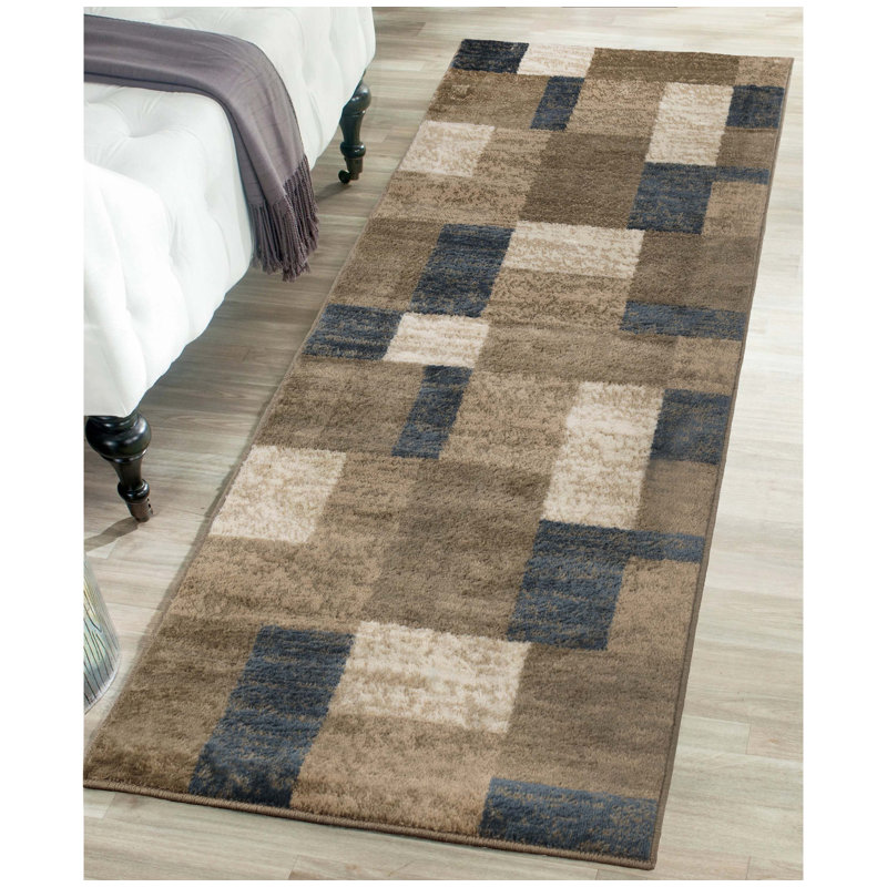 Wade Logan® Benne Polypropylene Color Block Indoor Area Rug with Jute